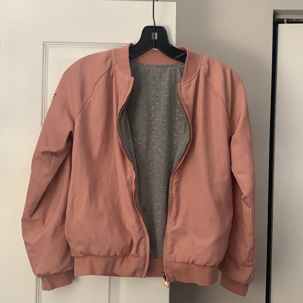 Reversible girl’s bomber jacket